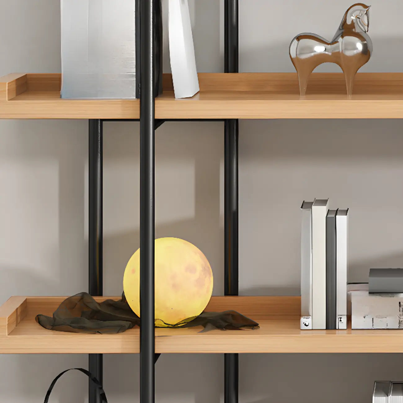 Bibliothèque ouverte moderne en bois à 5 niveaux Etagere