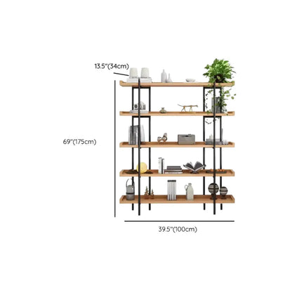 Bibliothèque ouverte moderne en bois à 5 niveaux Etagere