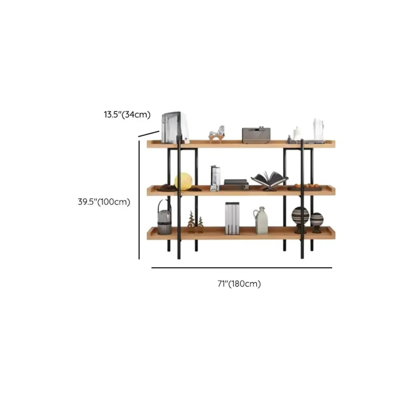 Bibliothèque ouverte moderne en bois à 5 niveaux Etagere