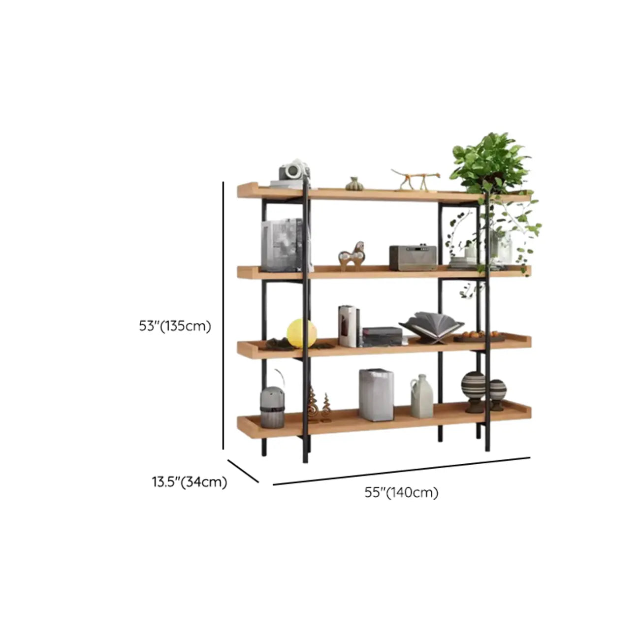 Bibliothèque ouverte moderne en bois à 5 niveaux Etagere