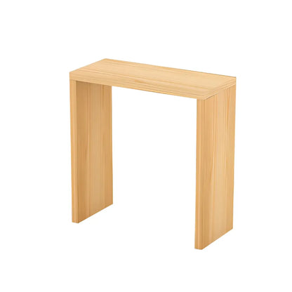 Table de bar rectangulaire scandinave en bois massif, 4 places