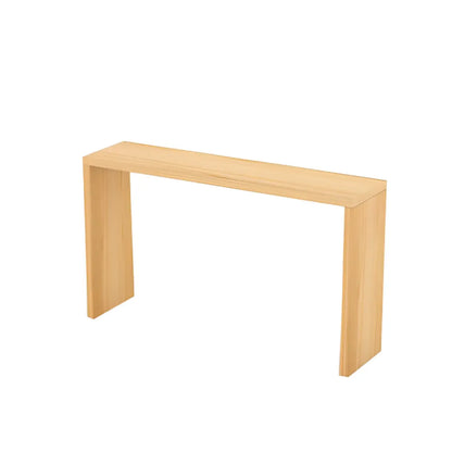 Table de bar rectangulaire scandinave en bois massif, 4 places