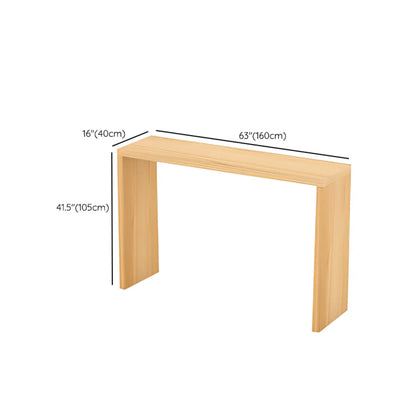 Table de bar rectangulaire scandinave en bois massif, 4 places