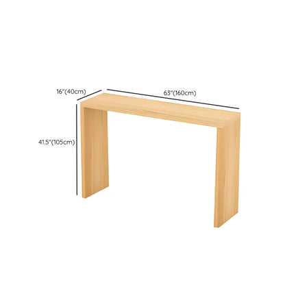 Table de bar rectangulaire scandinave en bois massif, 4 places