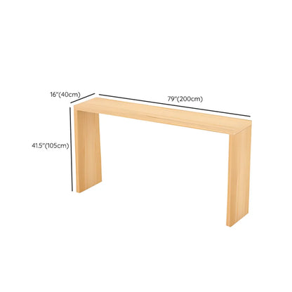Table de bar rectangulaire scandinave en bois massif, 4 places