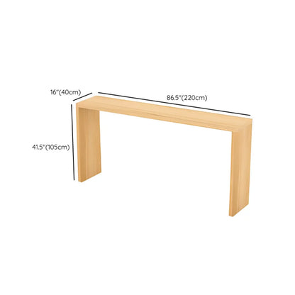 Table de bar rectangulaire scandinave en bois massif, 4 places