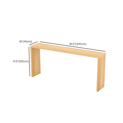 Table de bar rectangulaire scandinave en bois massif, 4 places