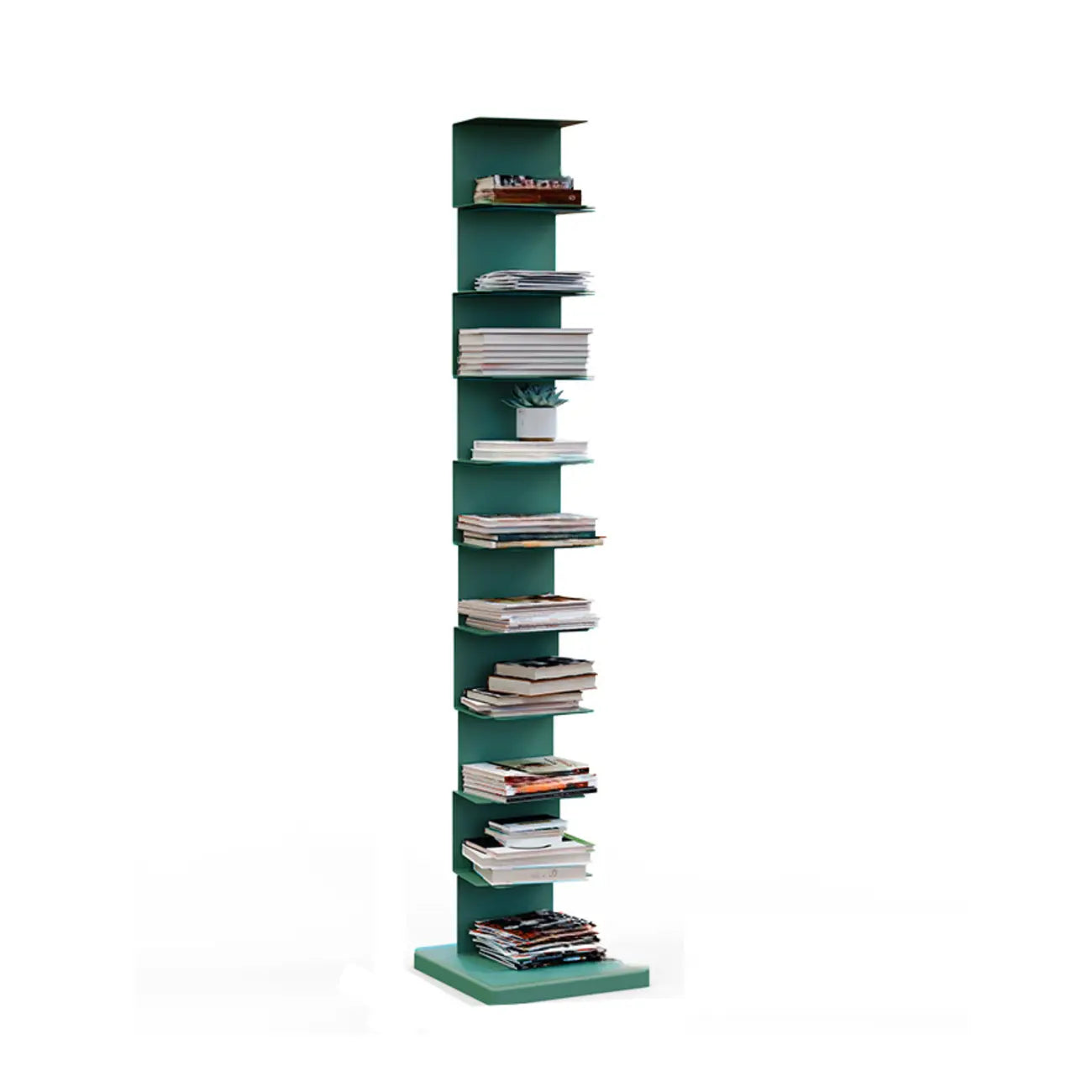 Bibliothèque étagère rectangulaire verticale simple en métal