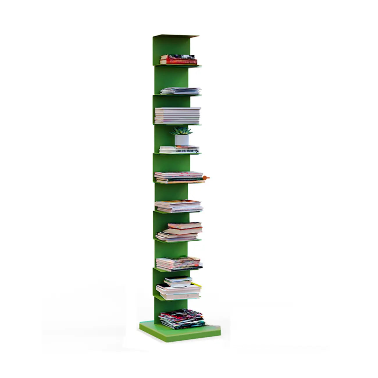 Bibliothèque étagère rectangulaire verticale simple en métal