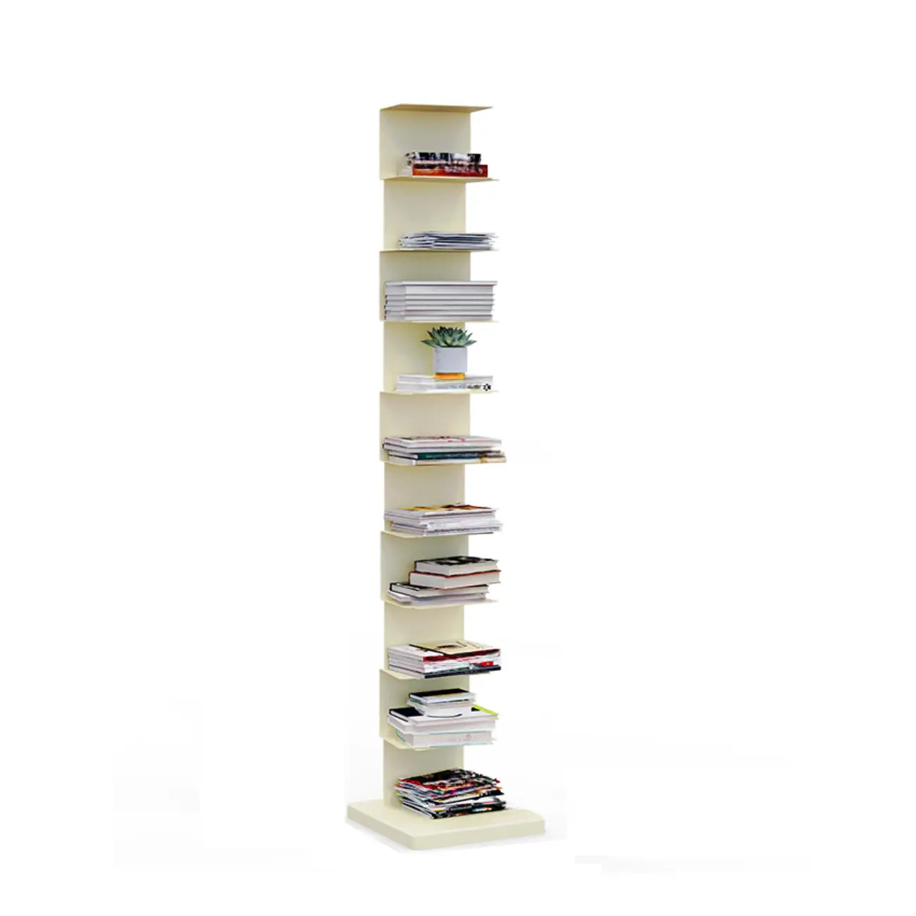 Bibliothèque étagère rectangulaire verticale simple en métal