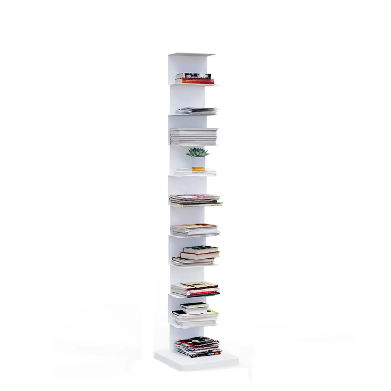 Bibliothèque étagère rectangulaire verticale simple en métal