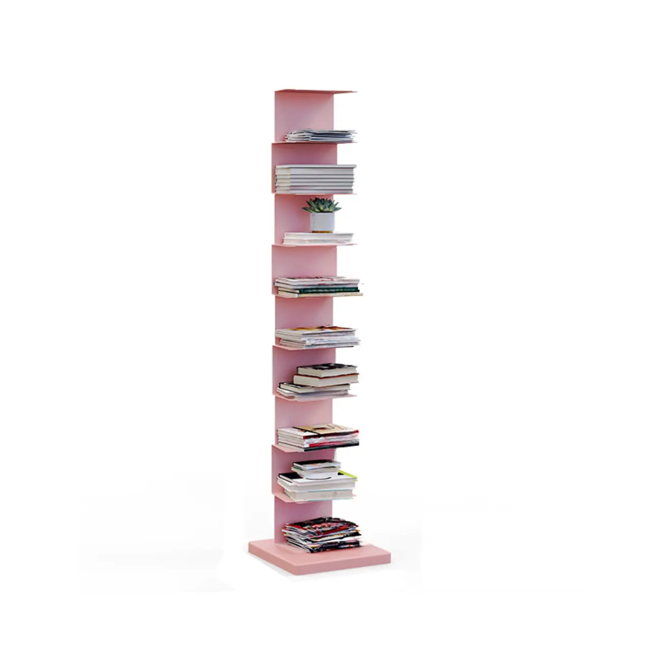 Bibliothèque étagère rectangulaire verticale simple en métal