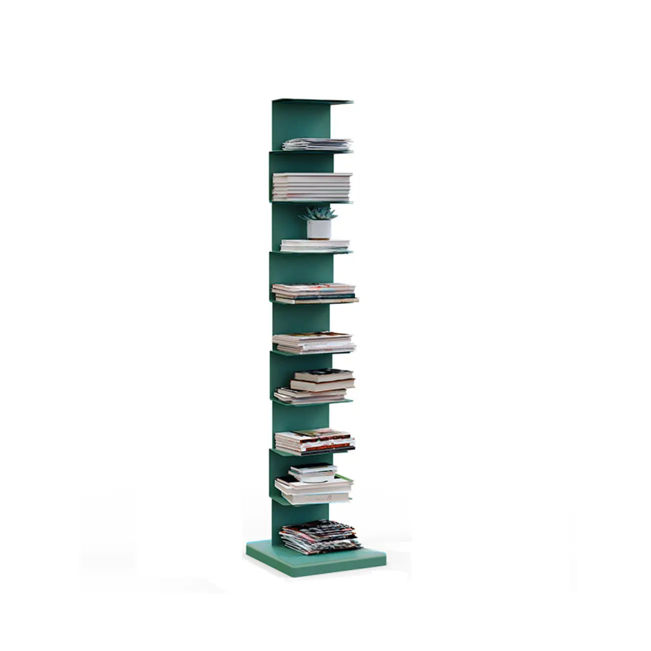 Bibliothèque étagère rectangulaire verticale simple en métal