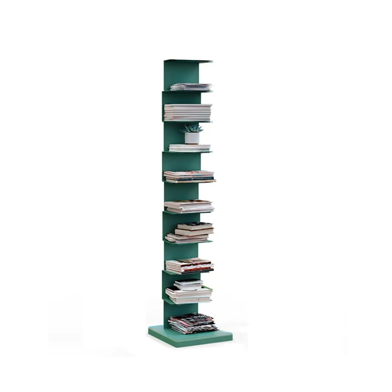 Bibliothèque étagère rectangulaire verticale simple en métal