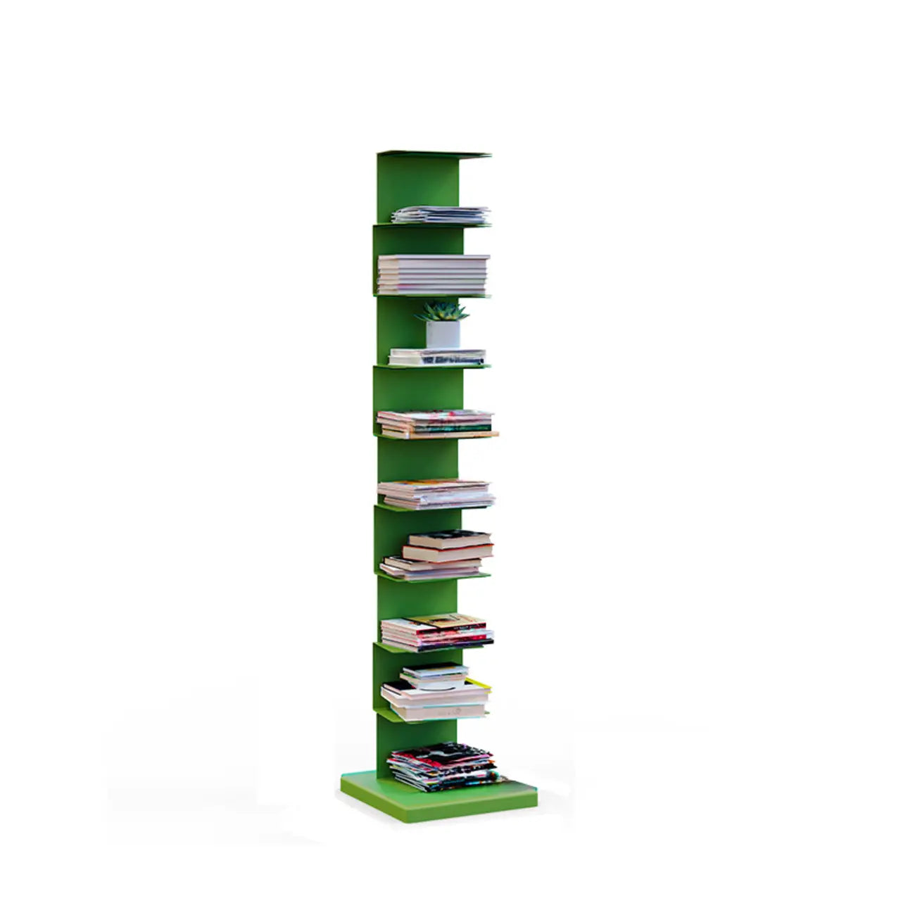 Bibliothèque étagère rectangulaire verticale simple en métal