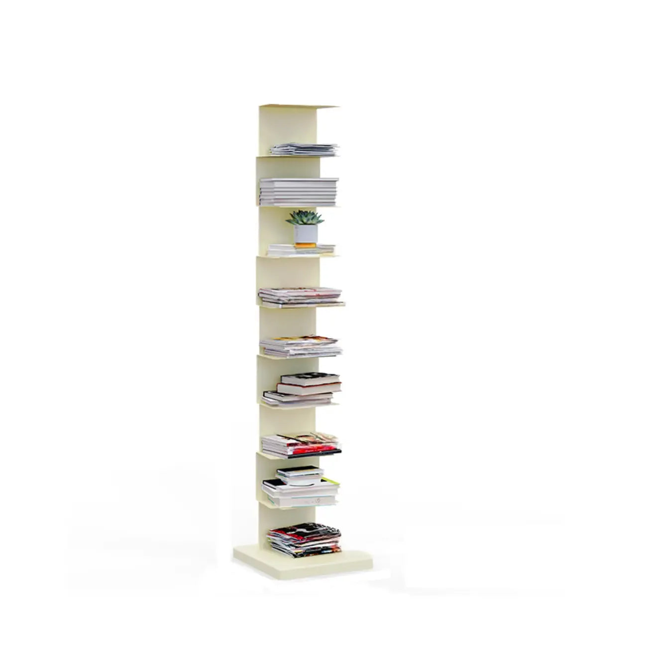 Bibliothèque étagère rectangulaire verticale simple en métal