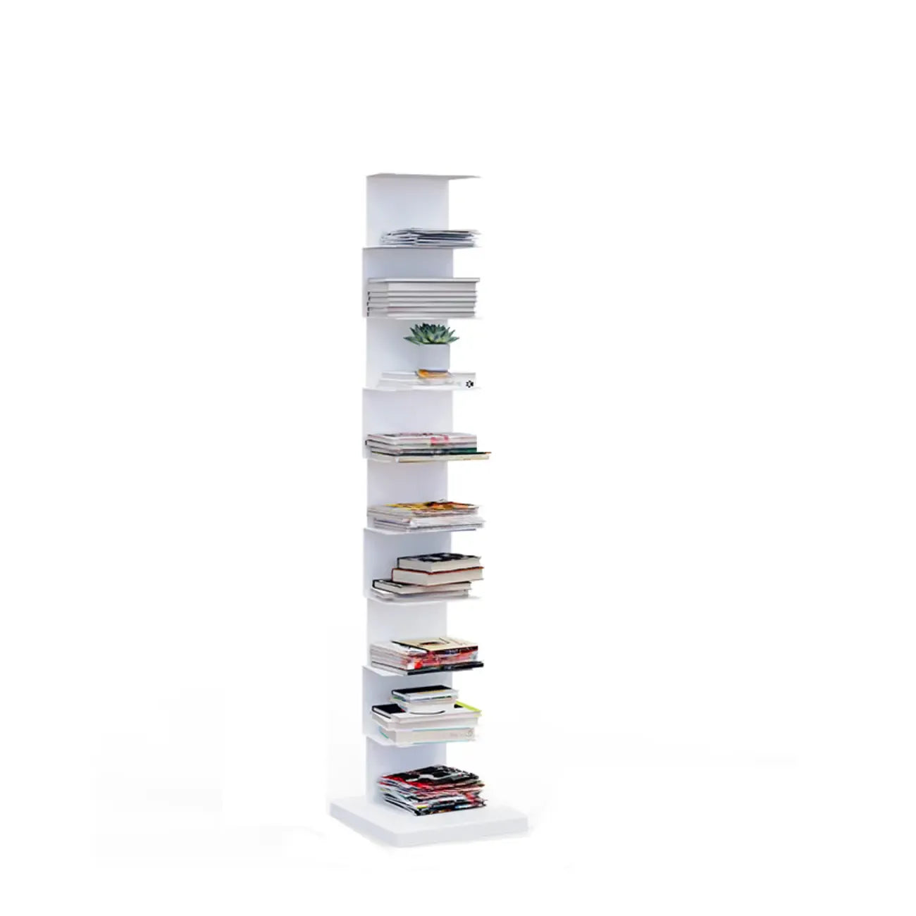 Bibliothèque étagère rectangulaire verticale simple en métal