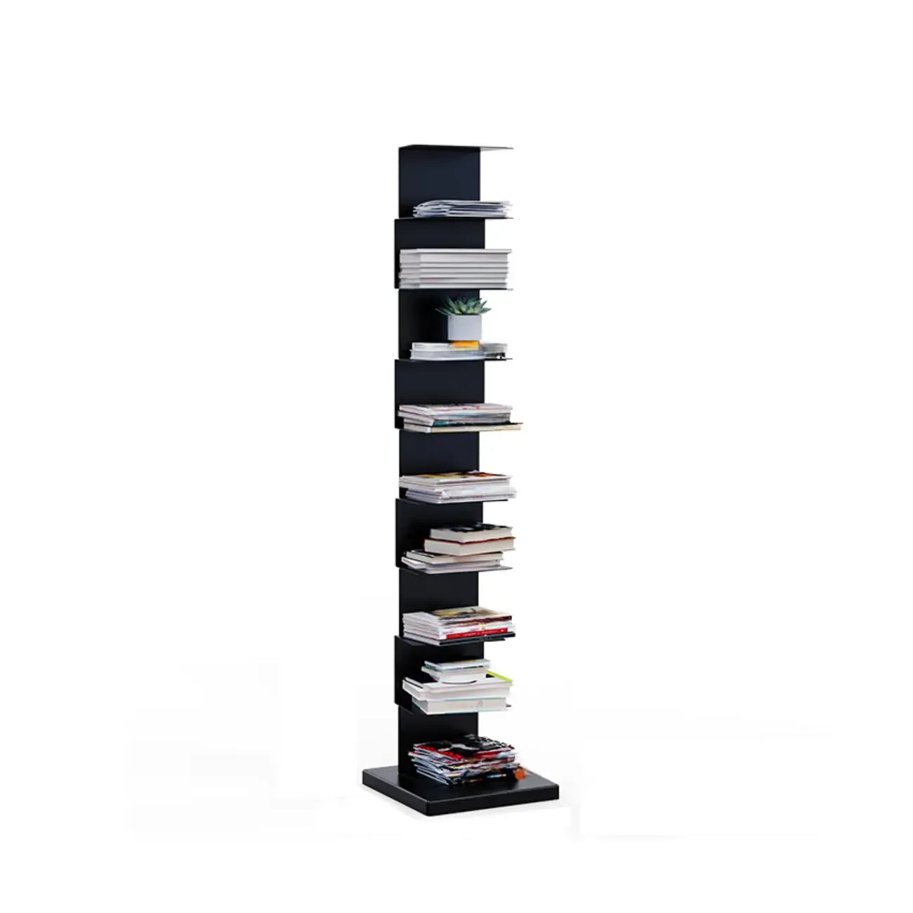 Bibliothèque étagère rectangulaire verticale simple en métal