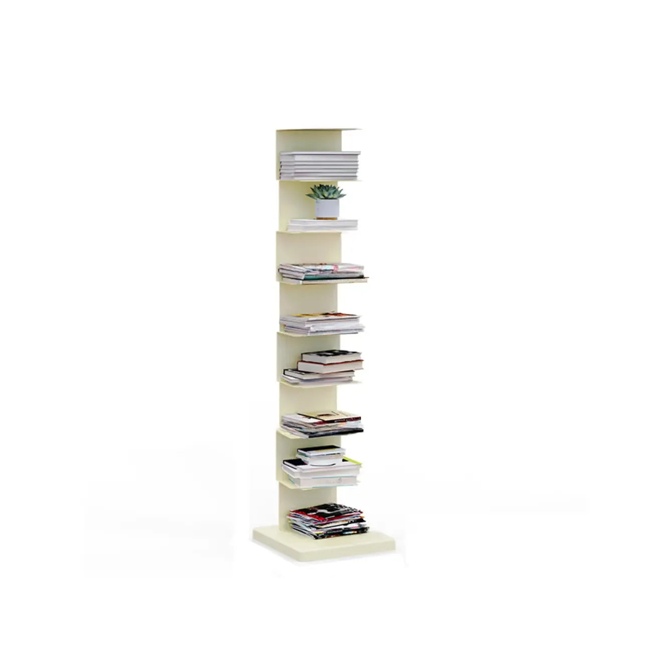 Bibliothèque étagère rectangulaire verticale simple en métal