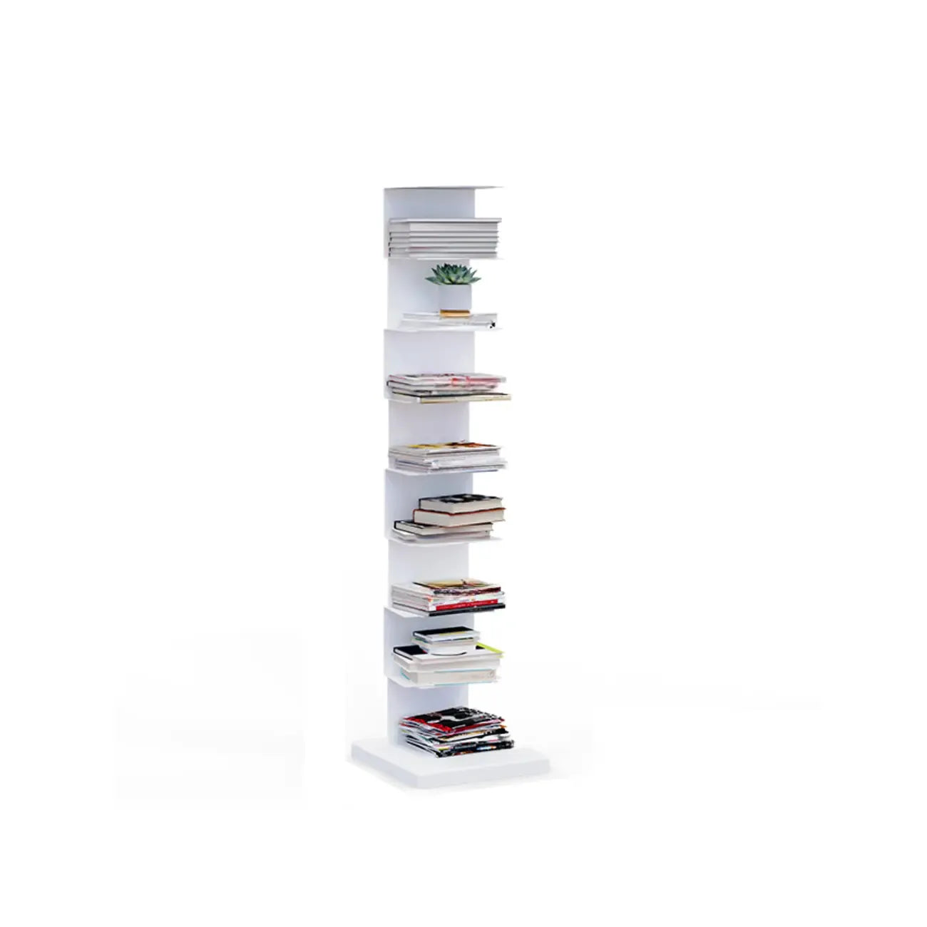 Bibliothèque étagère rectangulaire verticale simple en métal