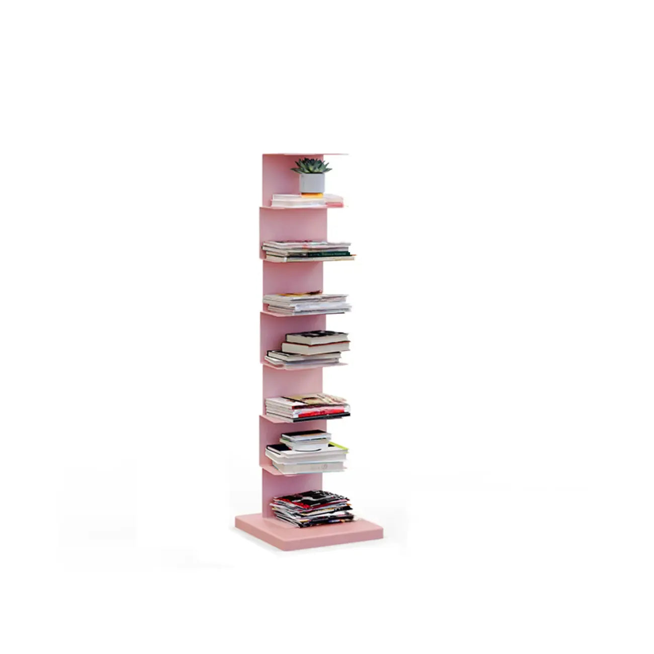 Bibliothèque étagère rectangulaire verticale simple en métal