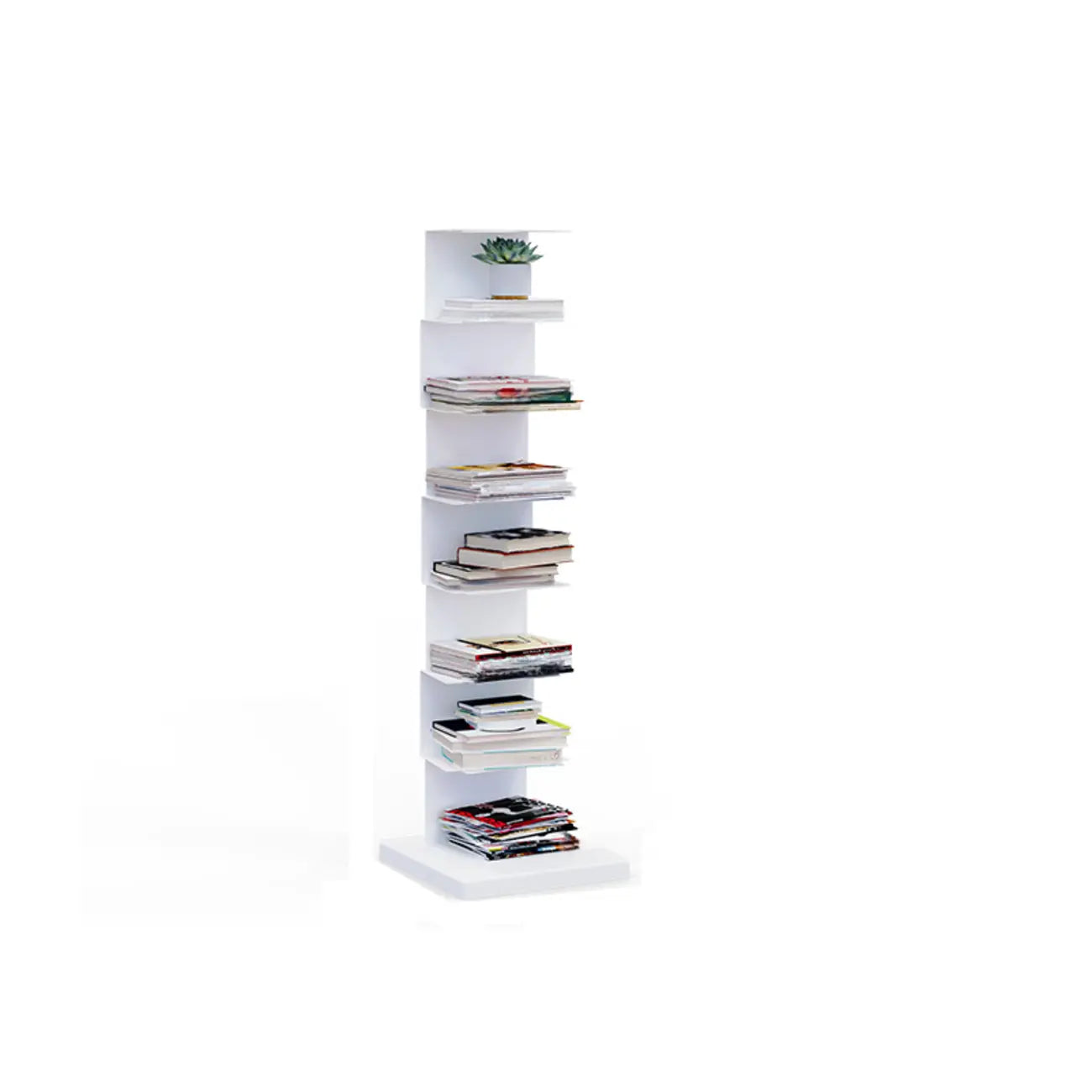 Bibliothèque étagère rectangulaire verticale simple en métal
