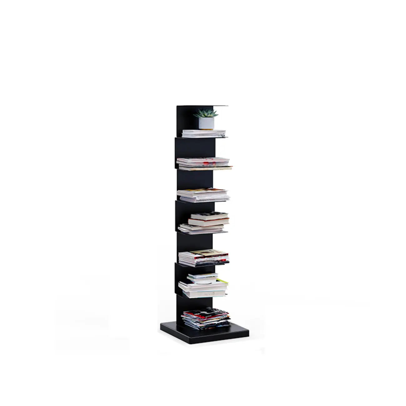 Bibliothèque étagère rectangulaire verticale simple en métal