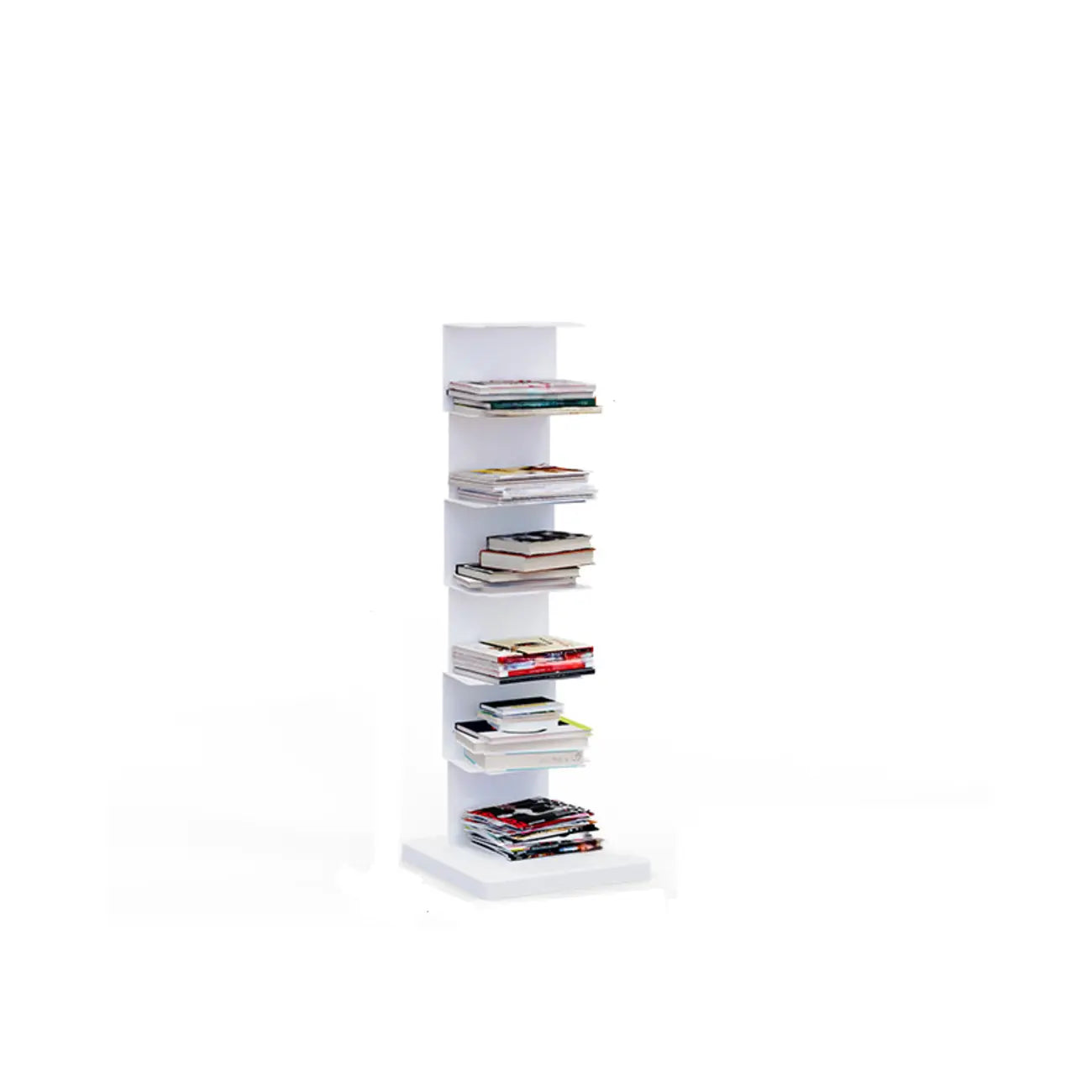 Bibliothèque étagère rectangulaire verticale simple en métal