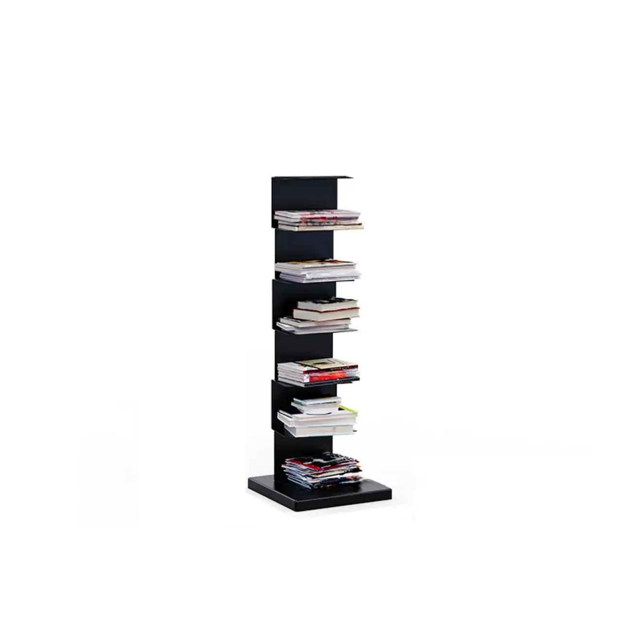 Bibliothèque étagère rectangulaire verticale simple en métal
