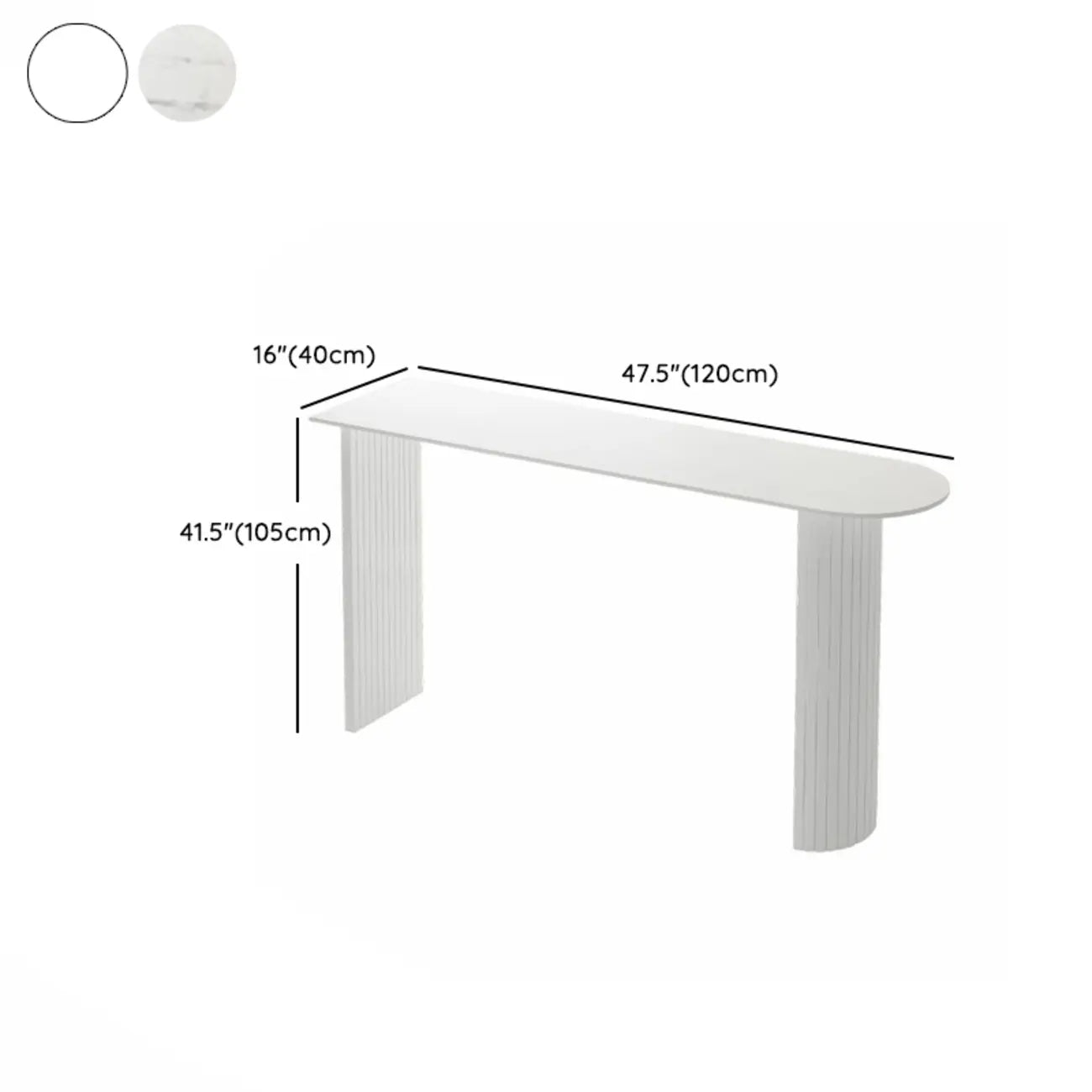Table haute de bar moderne, plateau en pierre, double piétement aux formes libres