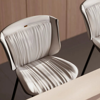 Tabouret de bar moderne de luxe avec coussin trapézoïdal, revêtement en microfibre et acier au carbone