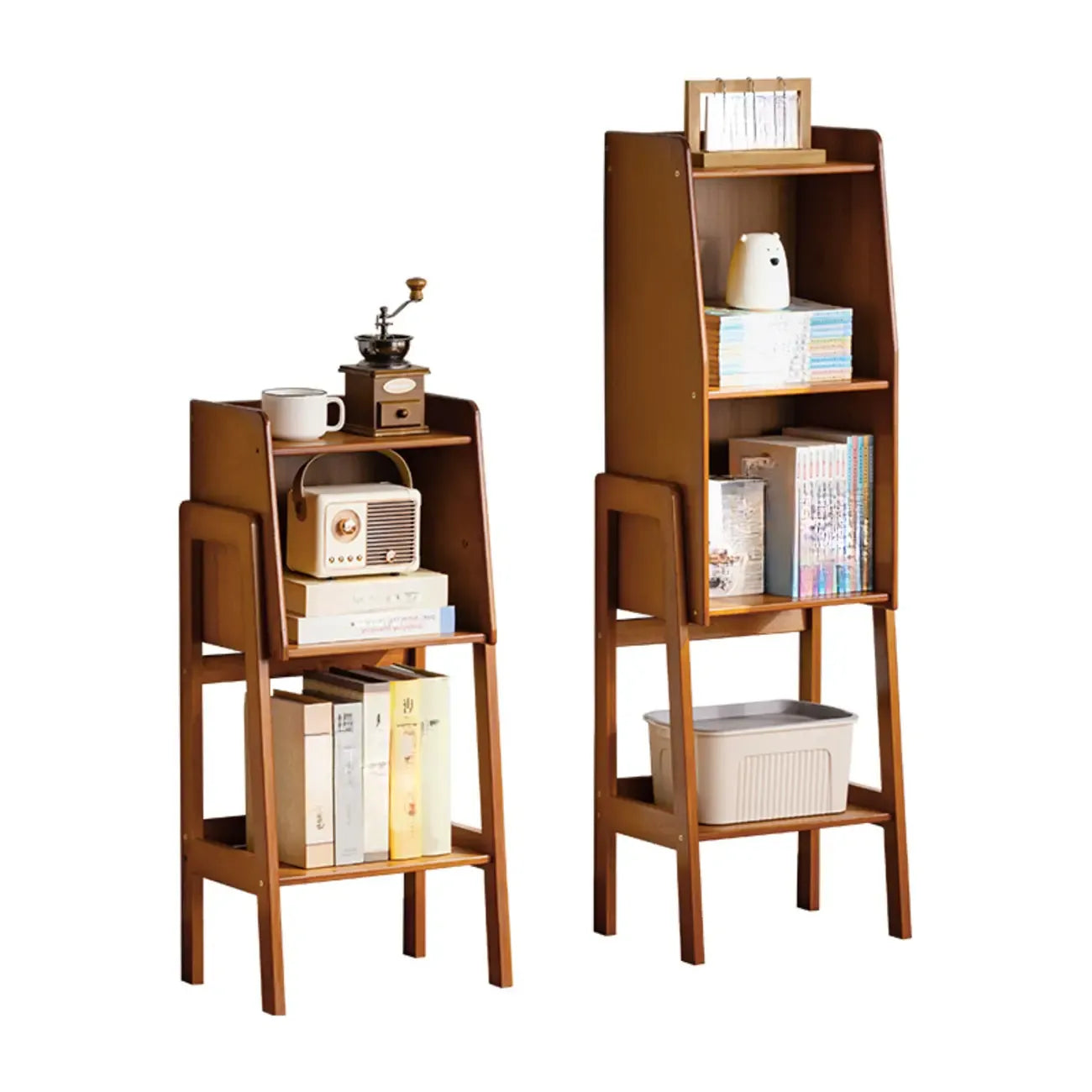 Bibliothèque échelle moderne en bois pour le salon