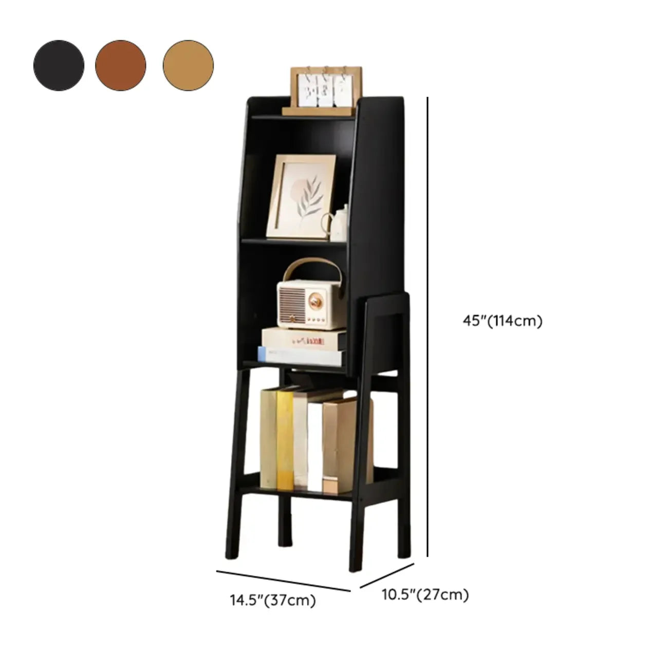 Bibliothèque échelle moderne en bois pour le salon