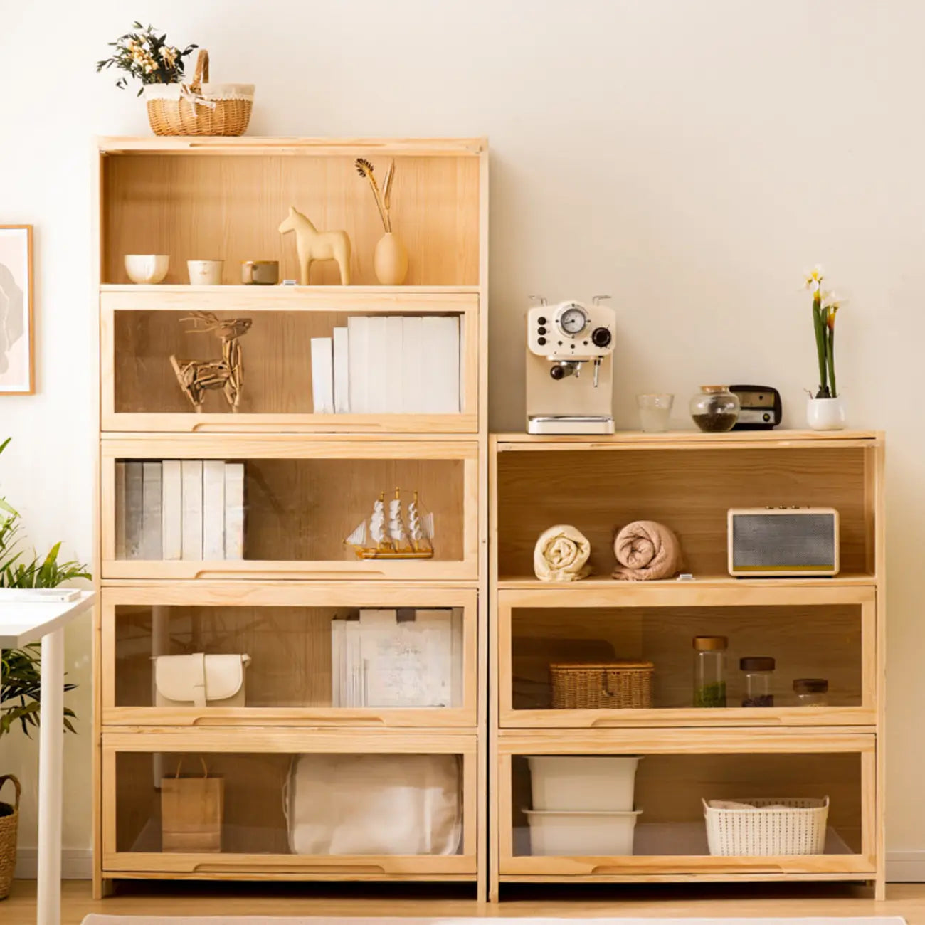 Bibliothèque/étagère ouverte à 5 niveaux en bois massif