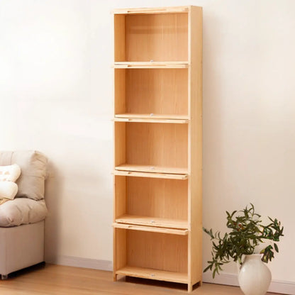 Bibliothèque/étagère ouverte à 5 niveaux en bois massif