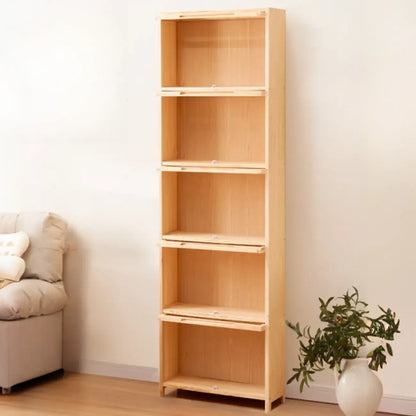 Bibliothèque/étagère ouverte à 5 niveaux en bois massif