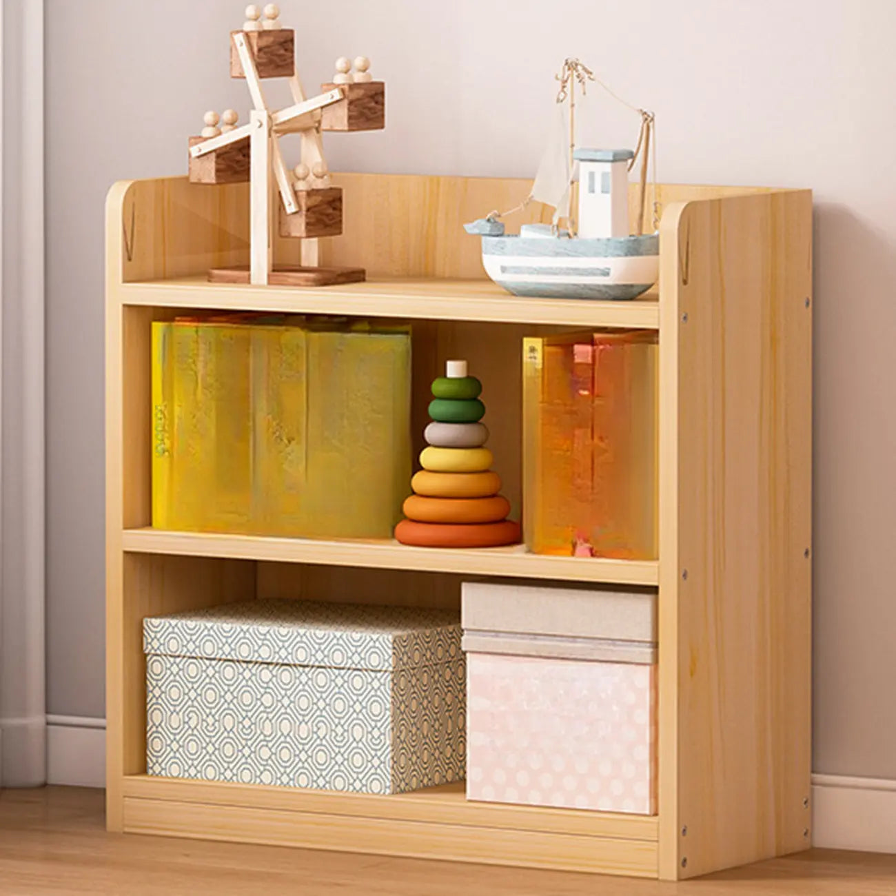 Bibliothèque/étagère ouverte à 5 niveaux en bois massif