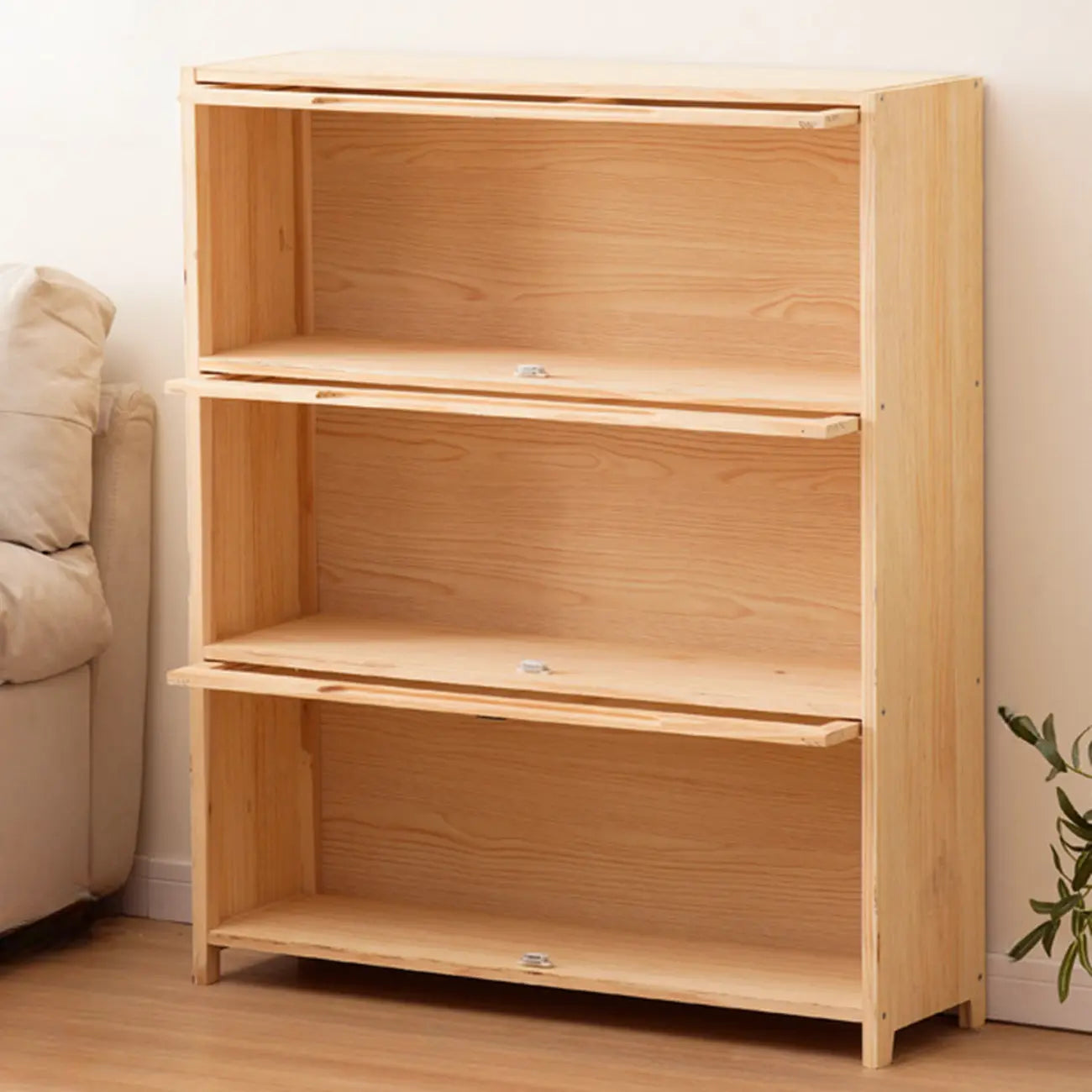 Bibliothèque/étagère ouverte à 5 niveaux en bois massif