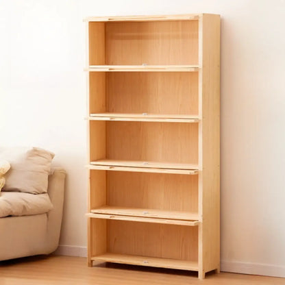Bibliothèque/étagère ouverte à 5 niveaux en bois massif