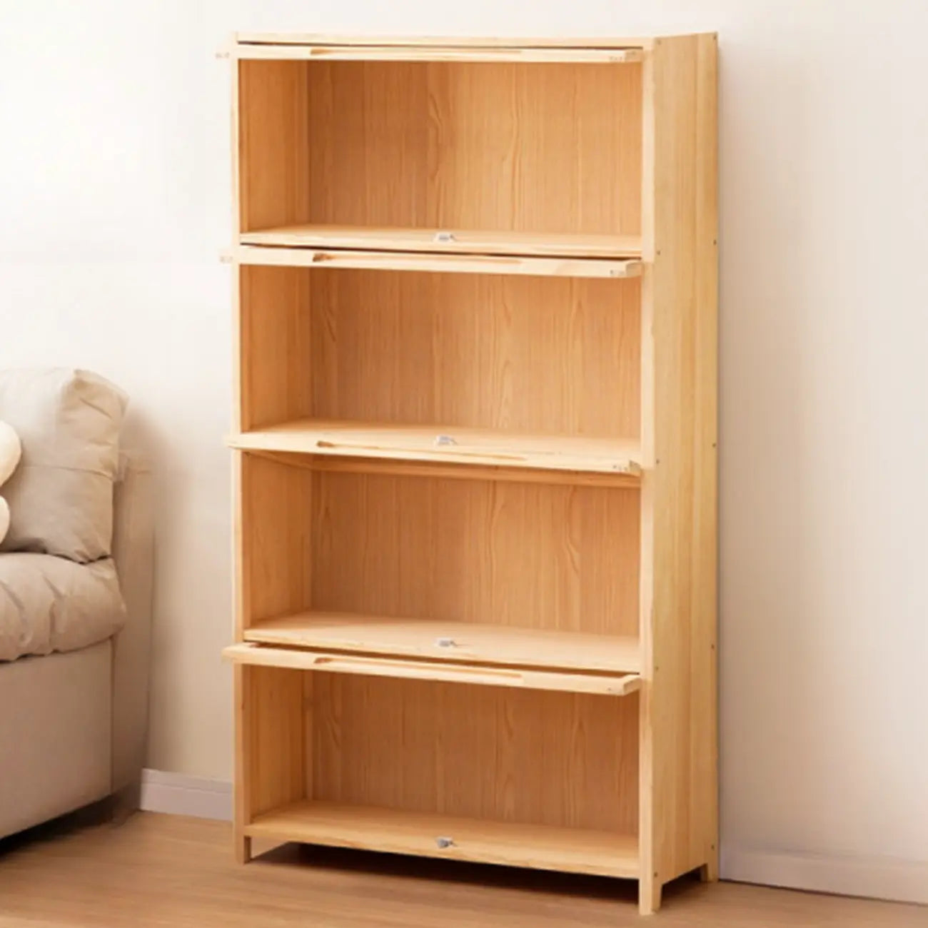 Bibliothèque/étagère ouverte à 5 niveaux en bois massif