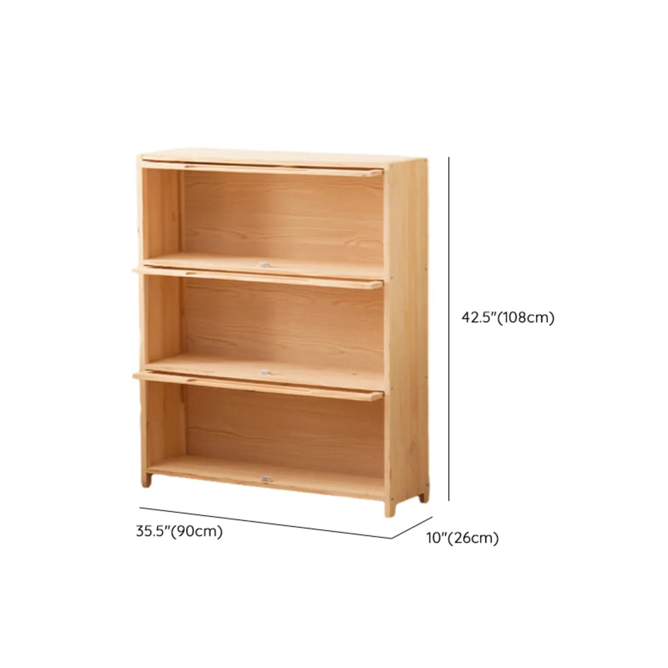 Bibliothèque/étagère ouverte à 5 niveaux en bois massif