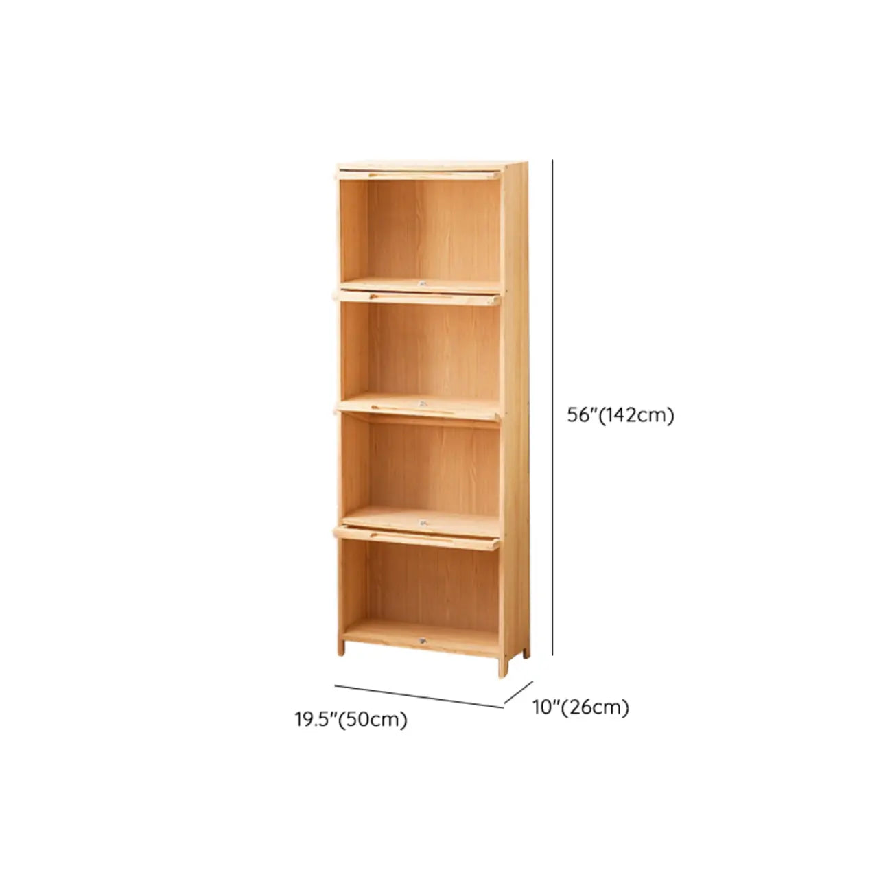 Bibliothèque/étagère ouverte à 5 niveaux en bois massif