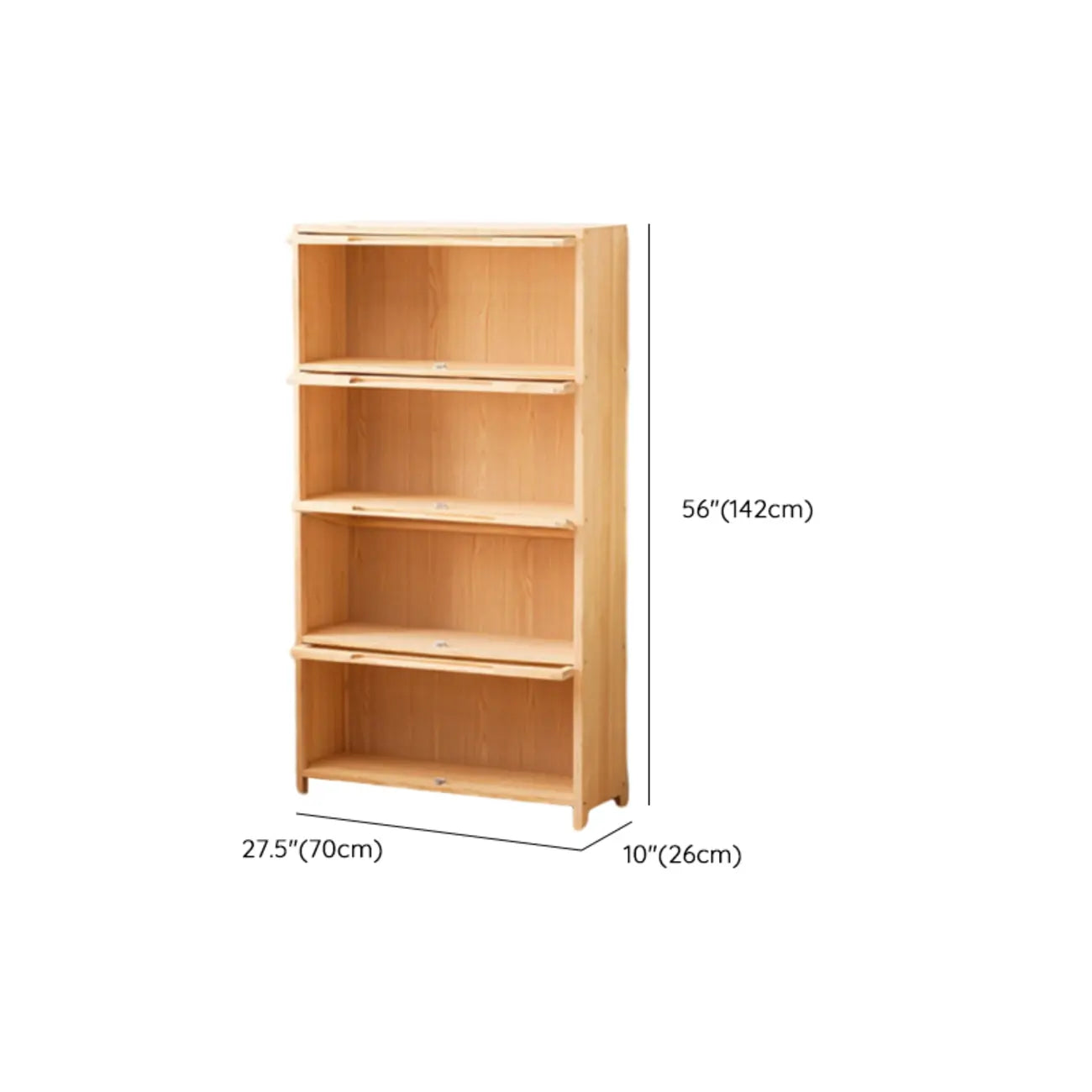Bibliothèque/étagère ouverte à 5 niveaux en bois massif