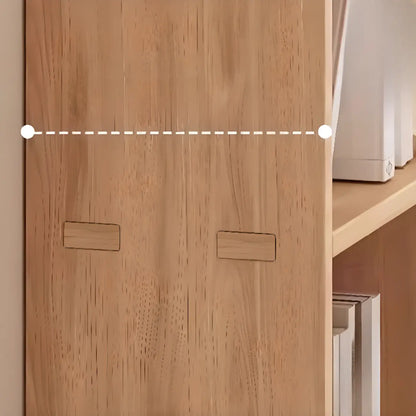 Étagère horizontale en bois naturel à 6 cubes