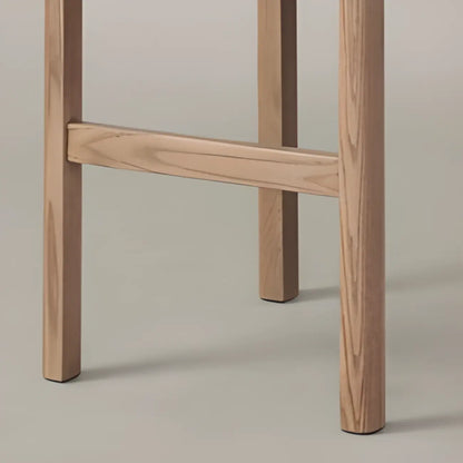 Tabourets de bar contemporains blancs rembourrés avec structure en bois