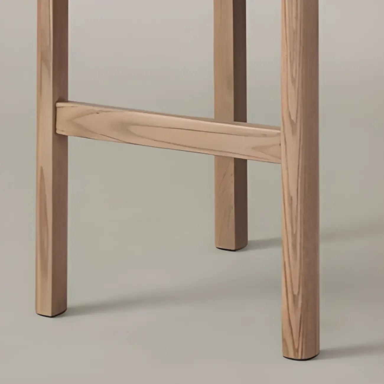 Tabourets de bar contemporains blancs rembourrés avec structure en bois