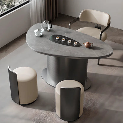 Chaise de salle à manger moderne avec accoudoirs en similicuir et pieds en alliage