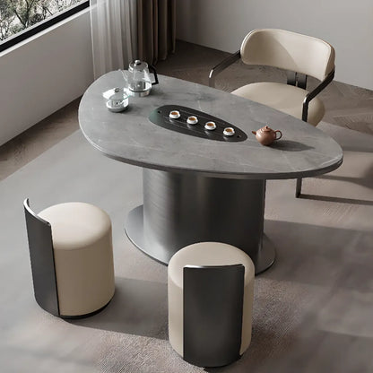 Chaise de salle à manger moderne avec accoudoirs en similicuir et pieds en alliage