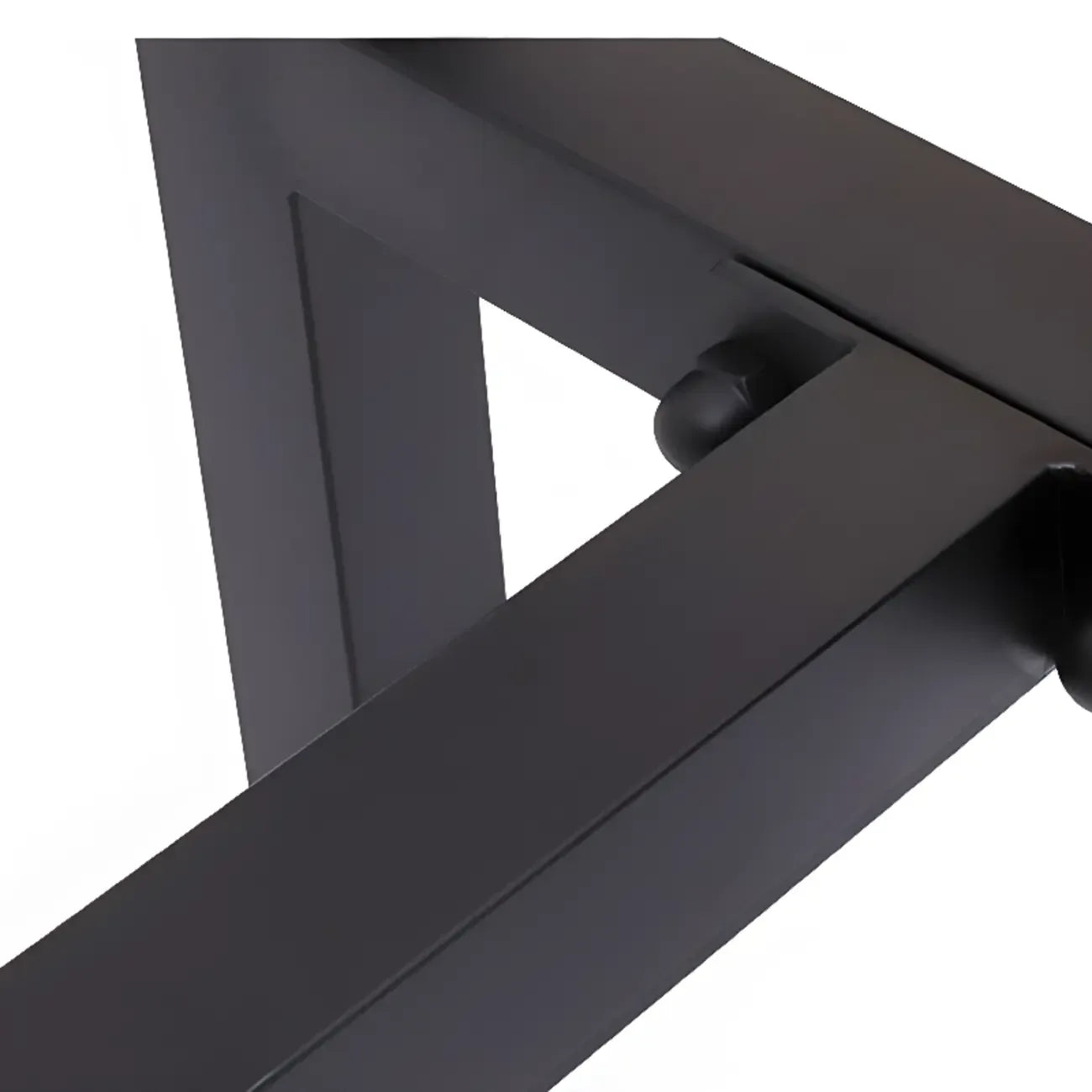 Tables de bar à tréteaux en bois et fer naturel de style campagnard français