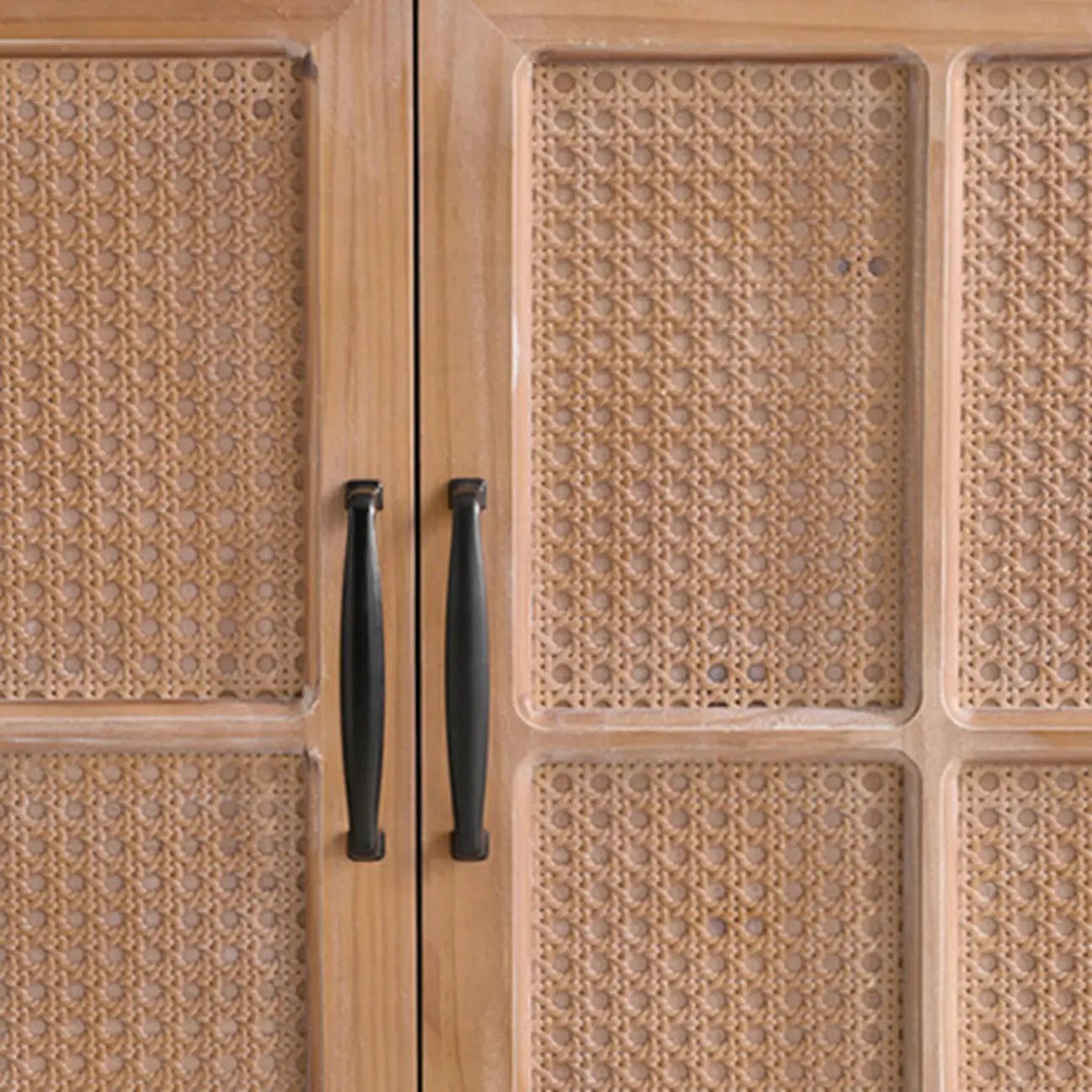 Bibliothèque rustique en bois multicolore avec tiroirs